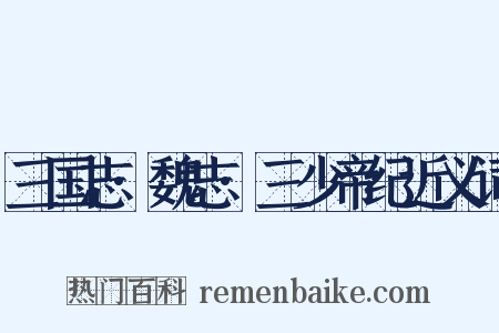 三国志·魏志·三少帝纪近义词是什么意思的图片